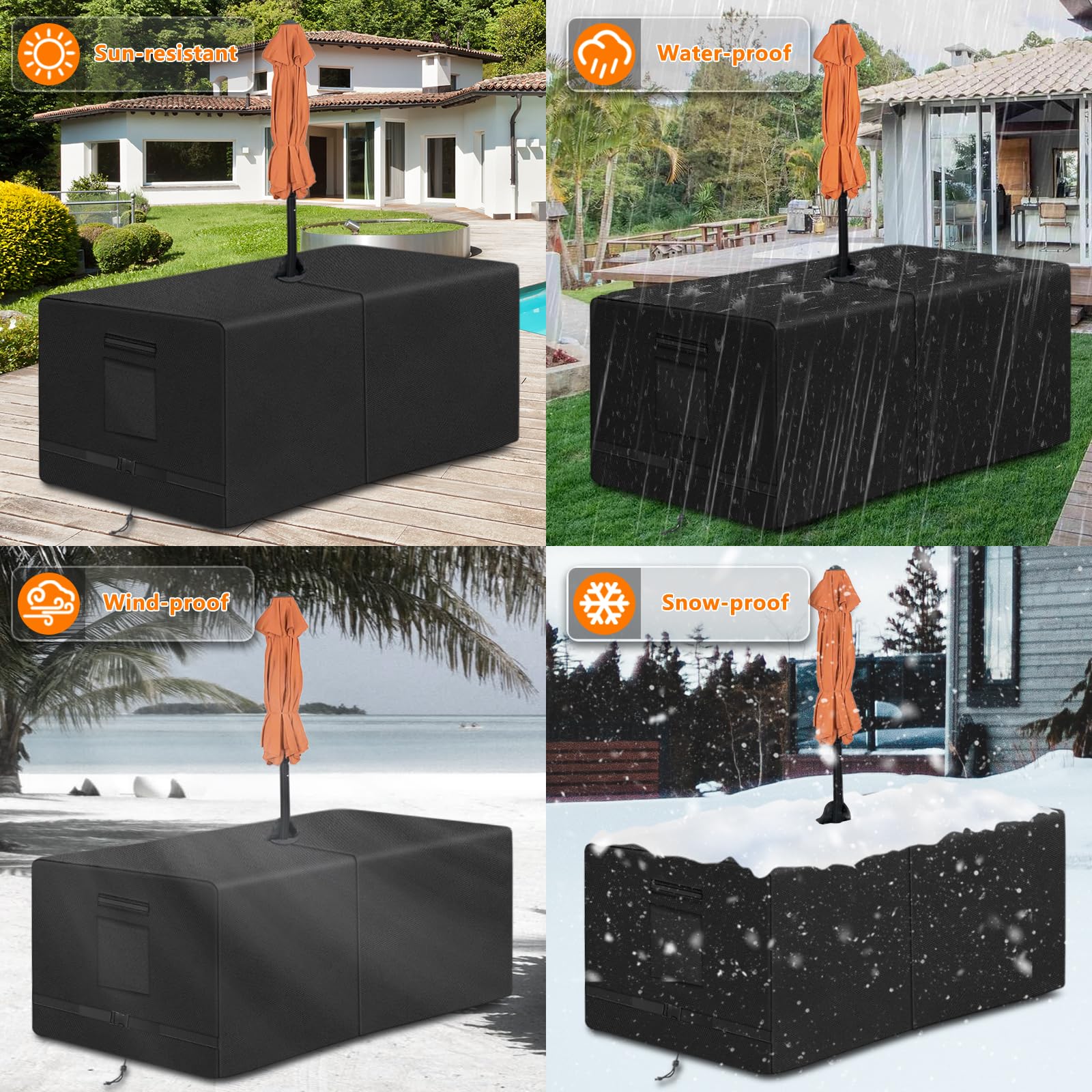 Kovshuiwe lifestyle patio setting illustrating protected outdoor dining comfort