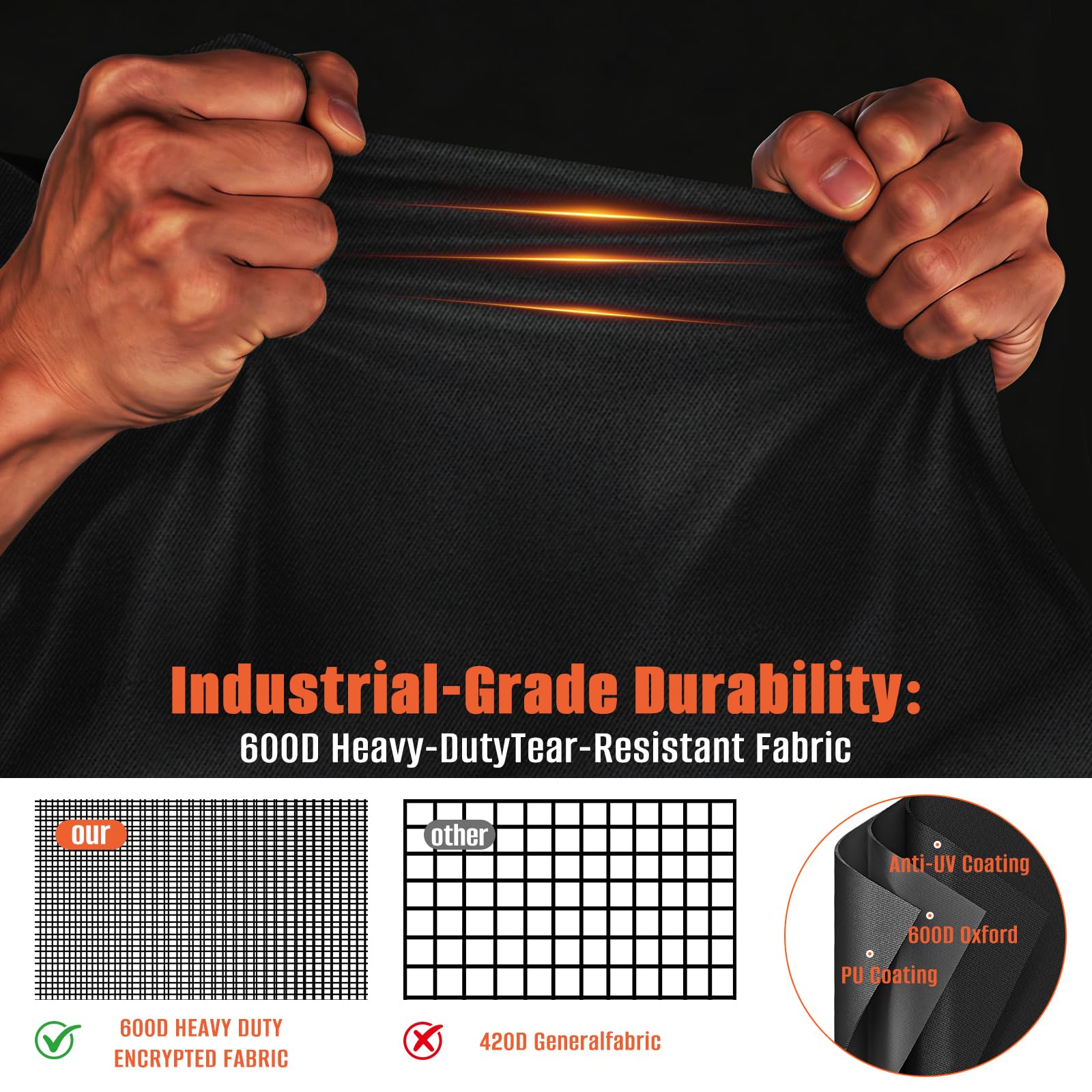 Kovshuiwe side clip and buckle detail securing cover against wind
