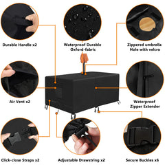 Kovshuiwe umbrella hole detail allowing umbrella-in-place convenience