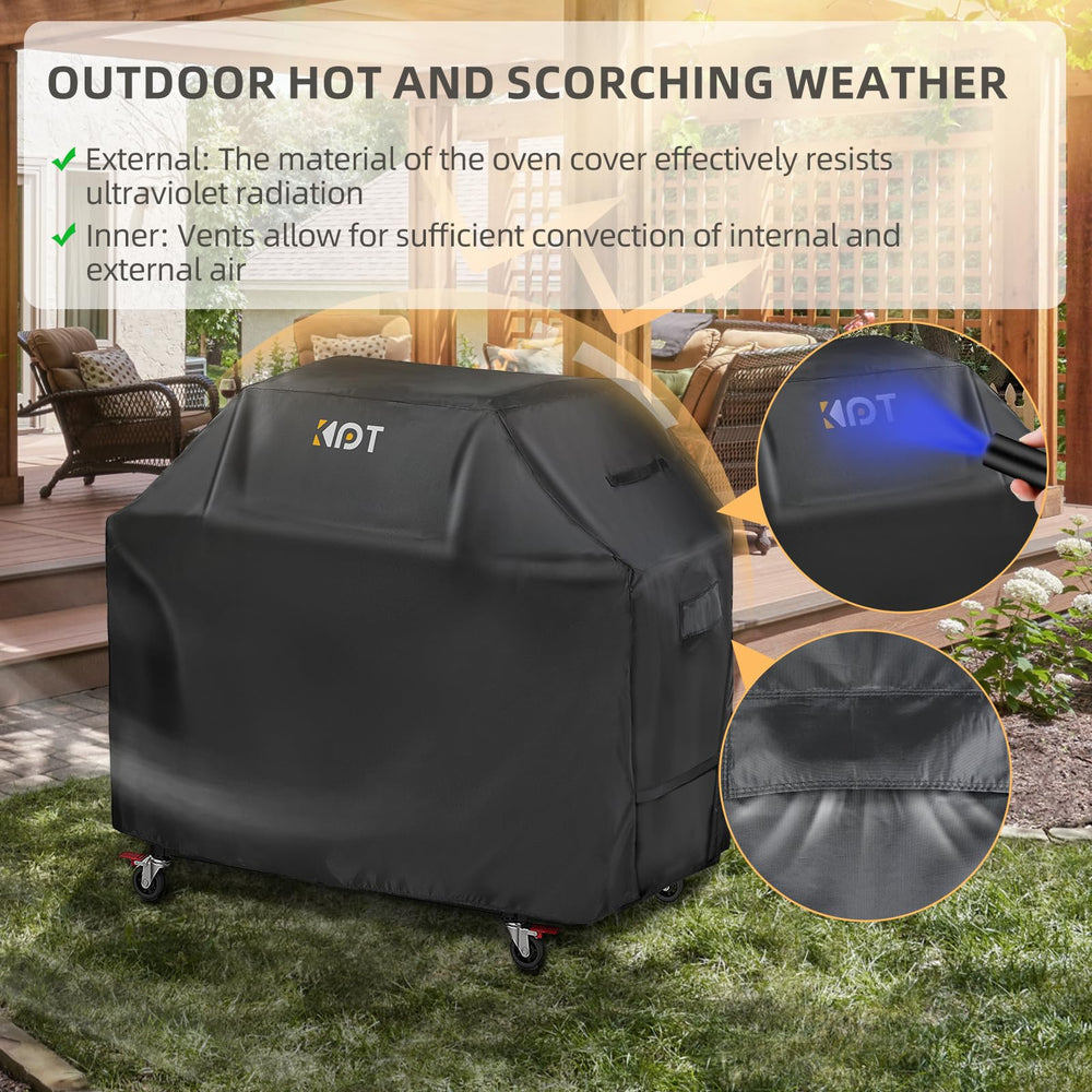 KPT side handle used to lift cover on and off for quick setup