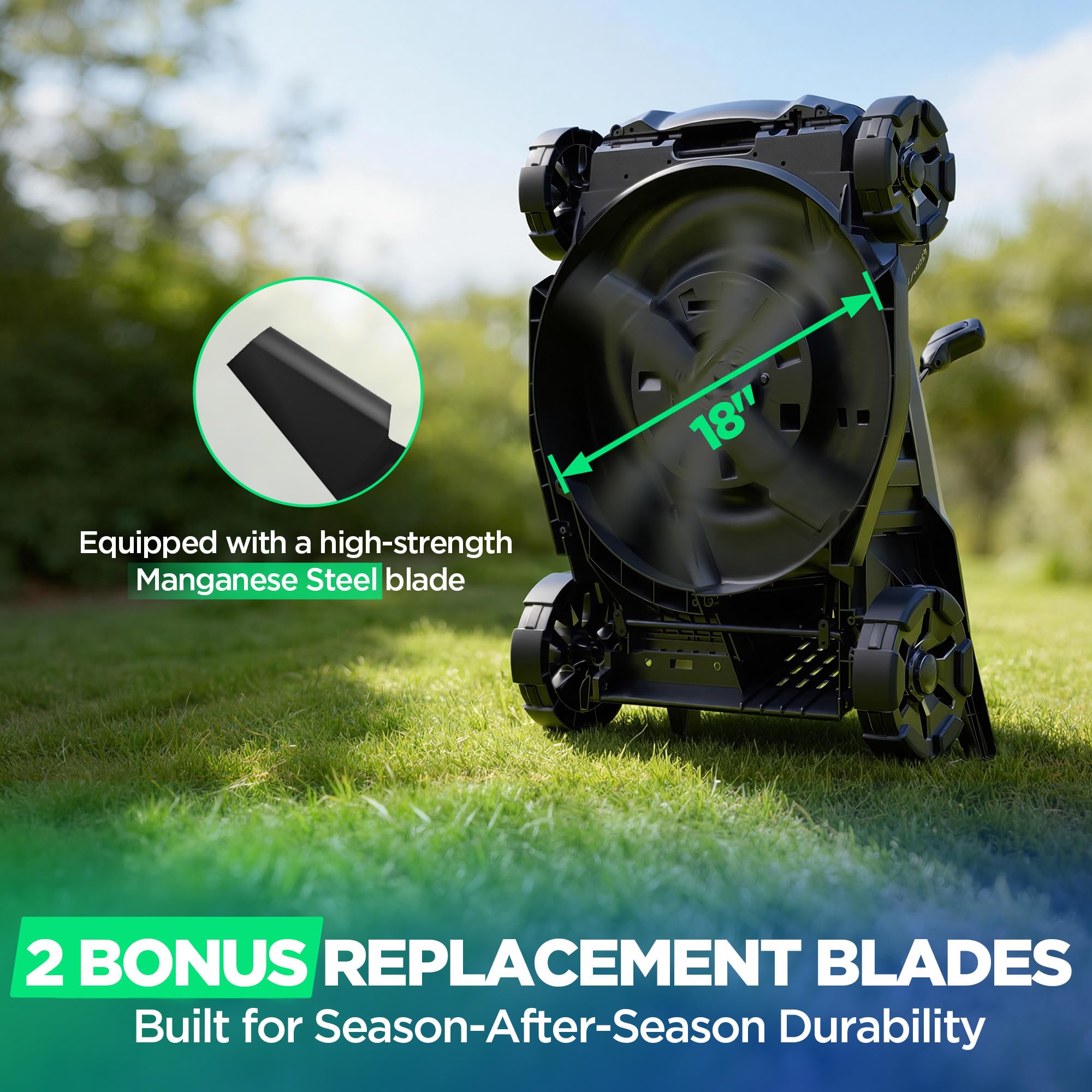 KraftSense open battery compartment displaying dual batteries for longer runtime