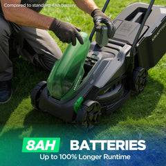KraftSense battery inserted demonstrating quick swap and runtime benefit