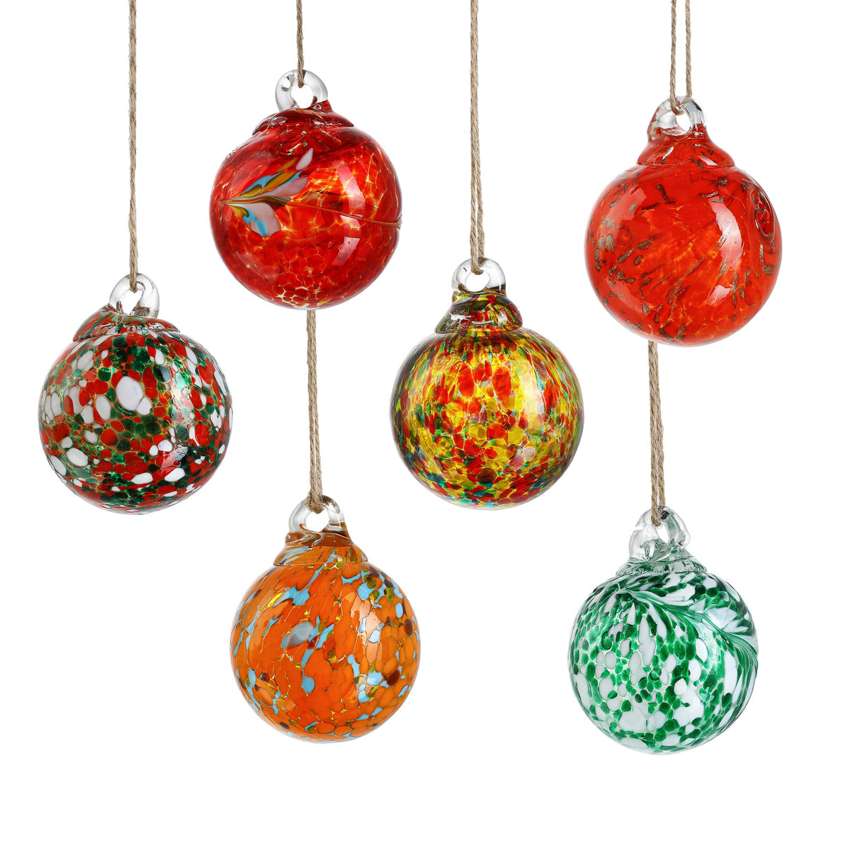 KRISININE front packaging showing six colorful glass witches balls benefits elegant gift-ready presentation