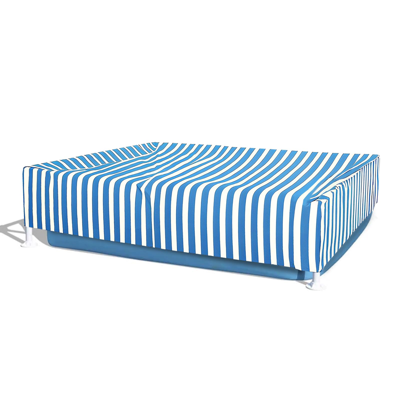 Krismile front view of blue cover showing fit and protection
