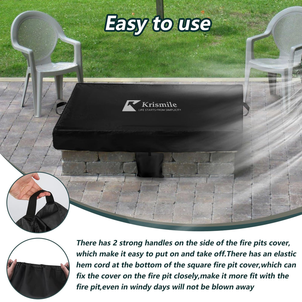 Krismile sandbag pocket detail adding stability and wind resistance
