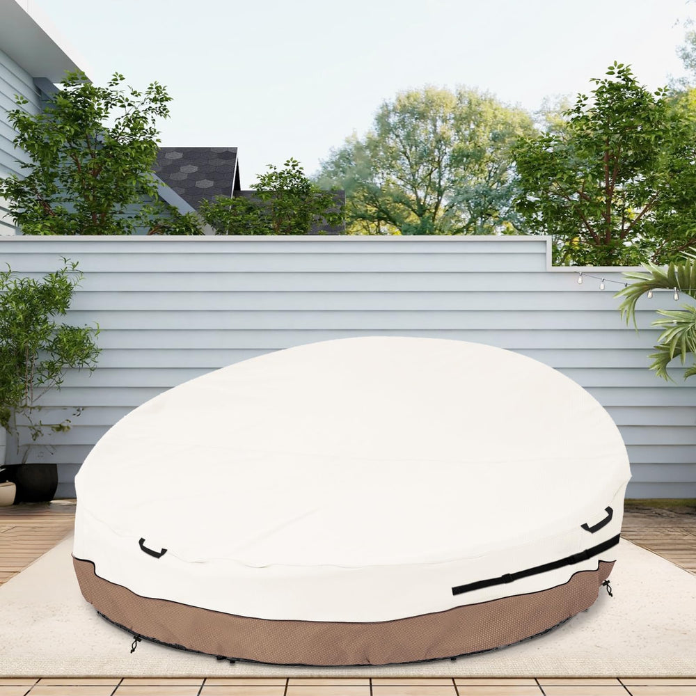 Krismile folded cover in storage bag for compact off‑season storage