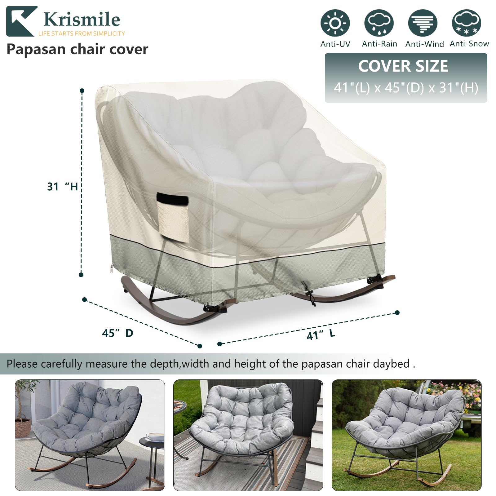 Krismile close-up of 600D fabric texture highlighting durable water resistance