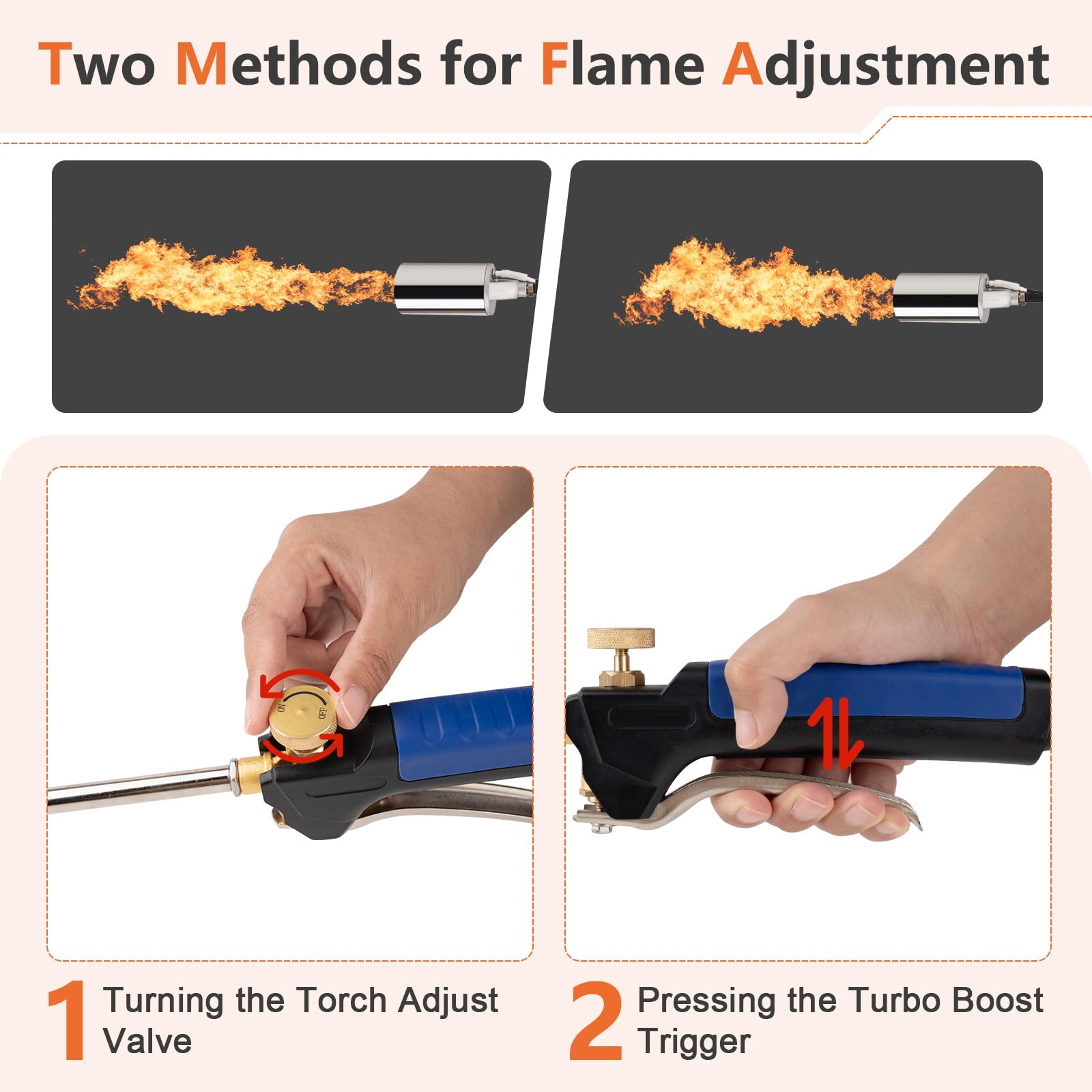 Krismose torch flame in use on weeds demonstrating effective weed control