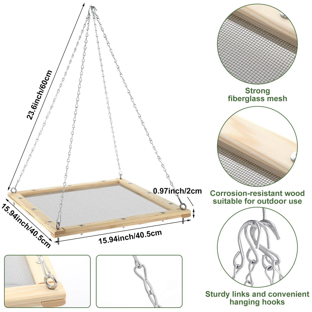 Kritkin closeup of fiberglass mesh detail illustrating durable seed retention and easy drainage