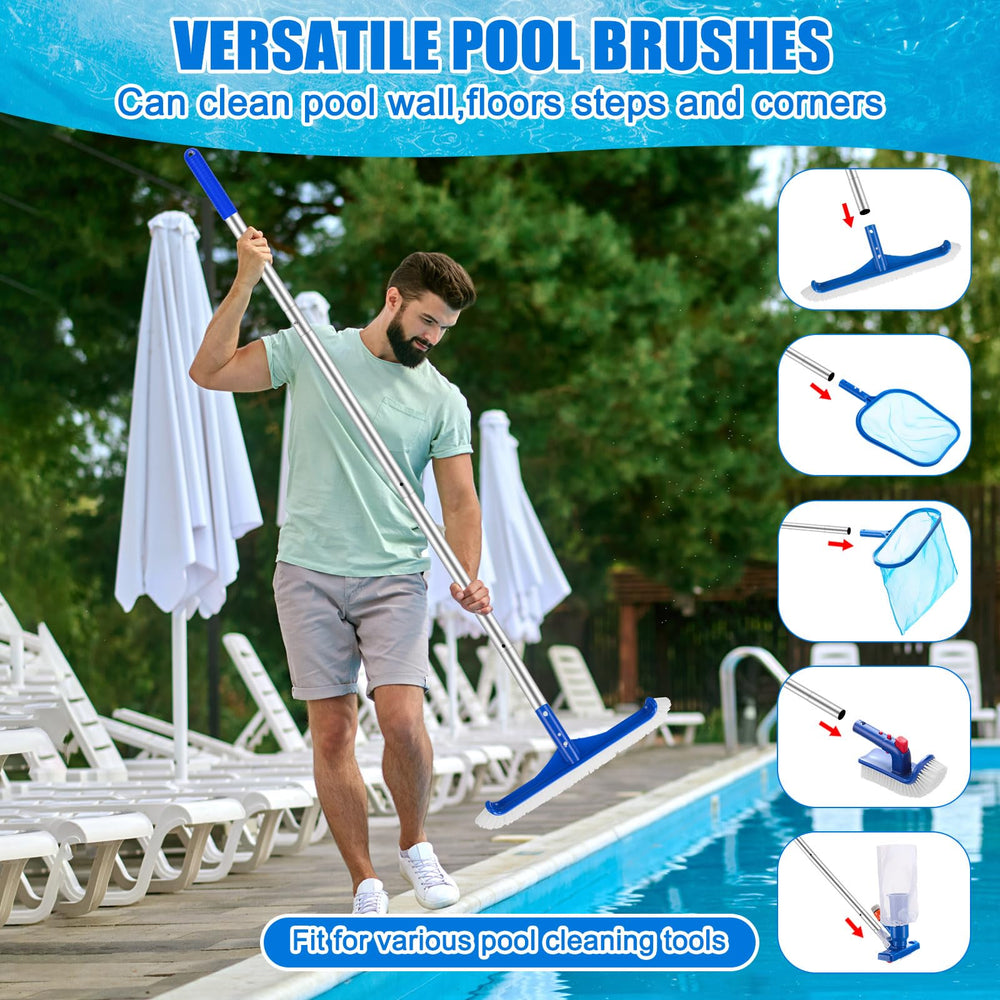 Kritkin skimmer net removing leaves from pool surface quickly