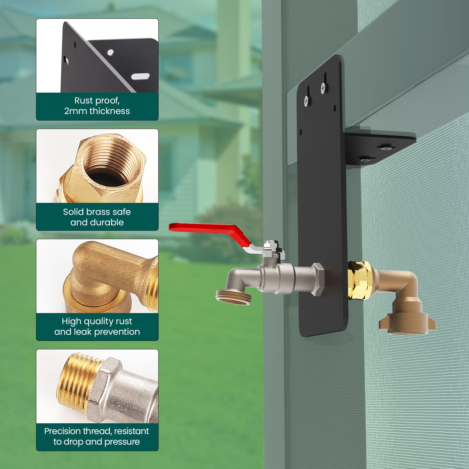 KroBer hose connected in use illustrating reliable flow and reduced tangling benefit