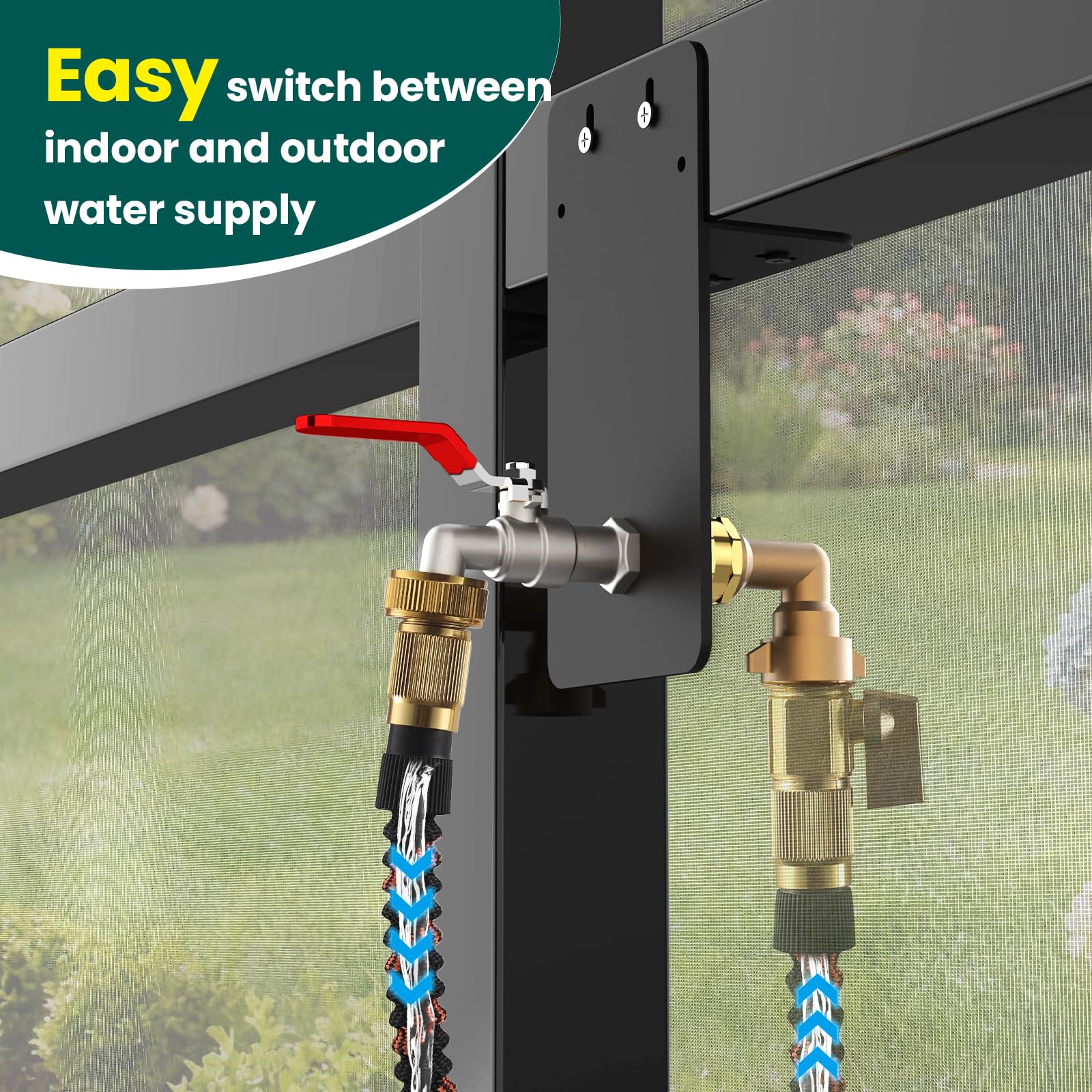 KroBer installed on balcony rail demonstrating space-saving water access benefit