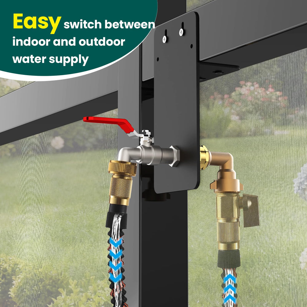 KroBer installed on balcony rail demonstrating space-saving water access benefit