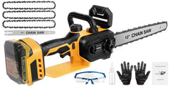 Krodrch front view showing compact cordless chainsaw and benefits portability