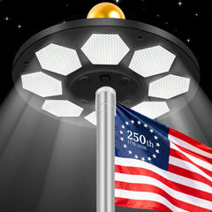 KROMART front view of flagpole light showing compact design and clear visibility