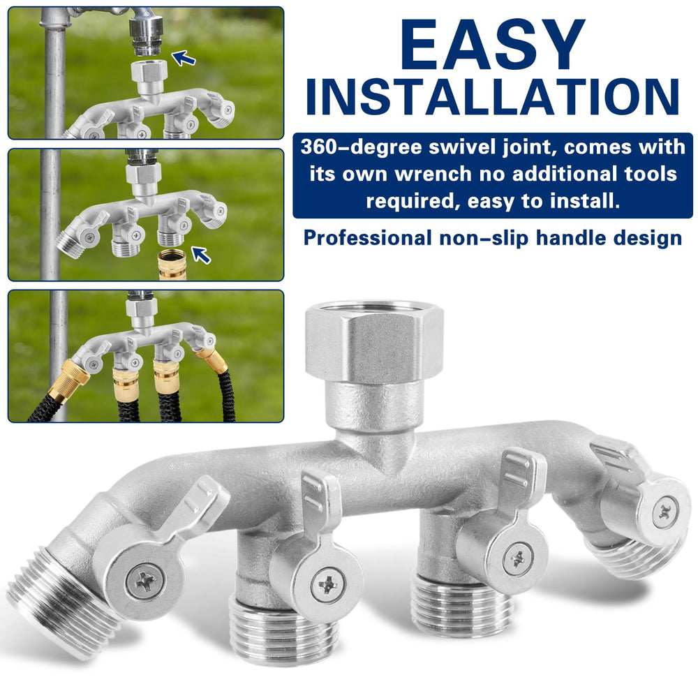 Kruuvax mounted on an outdoor faucet illustrating secure fit and everyday garden use