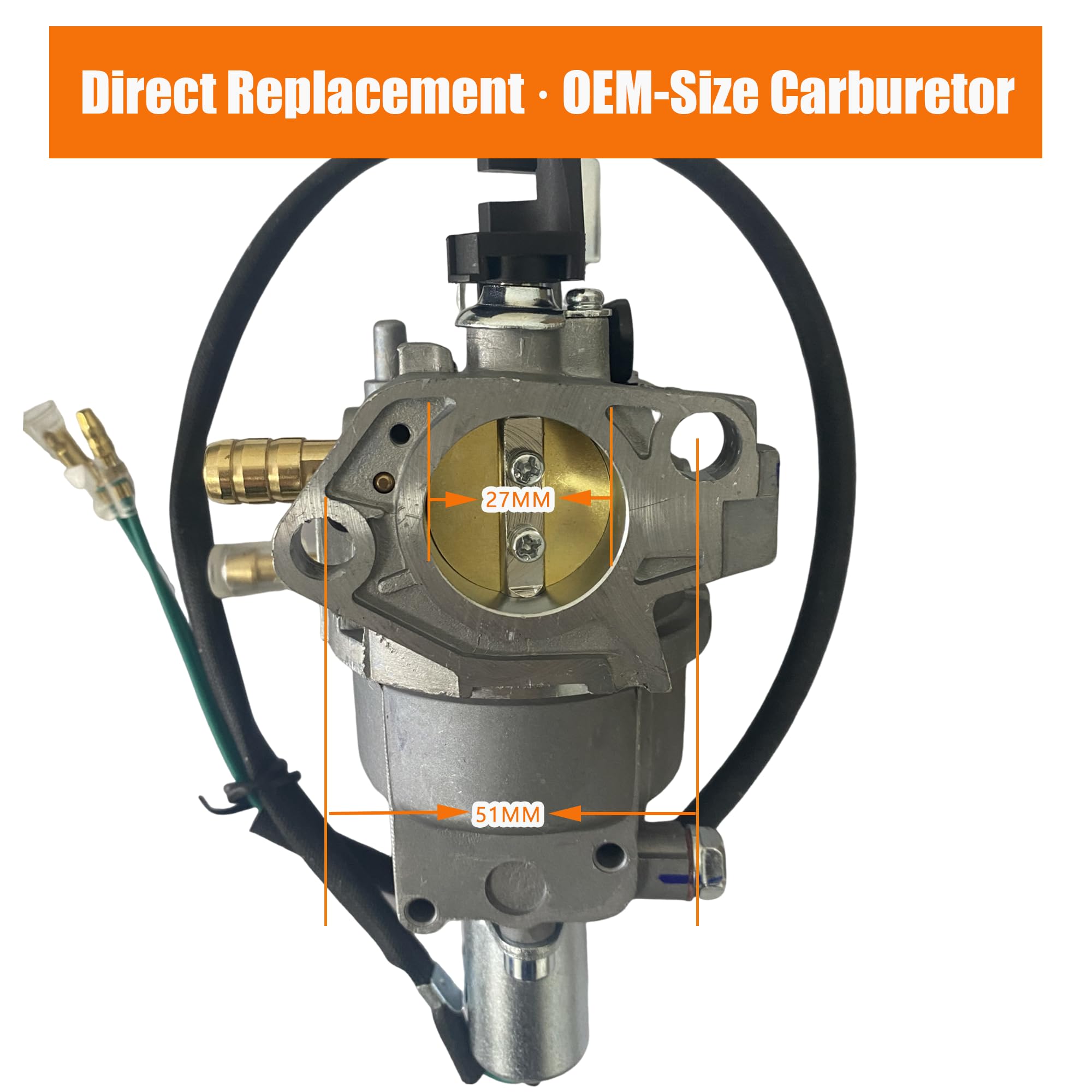 KRYN Huayi carburetor beside ruler for scale verifying exact fitment