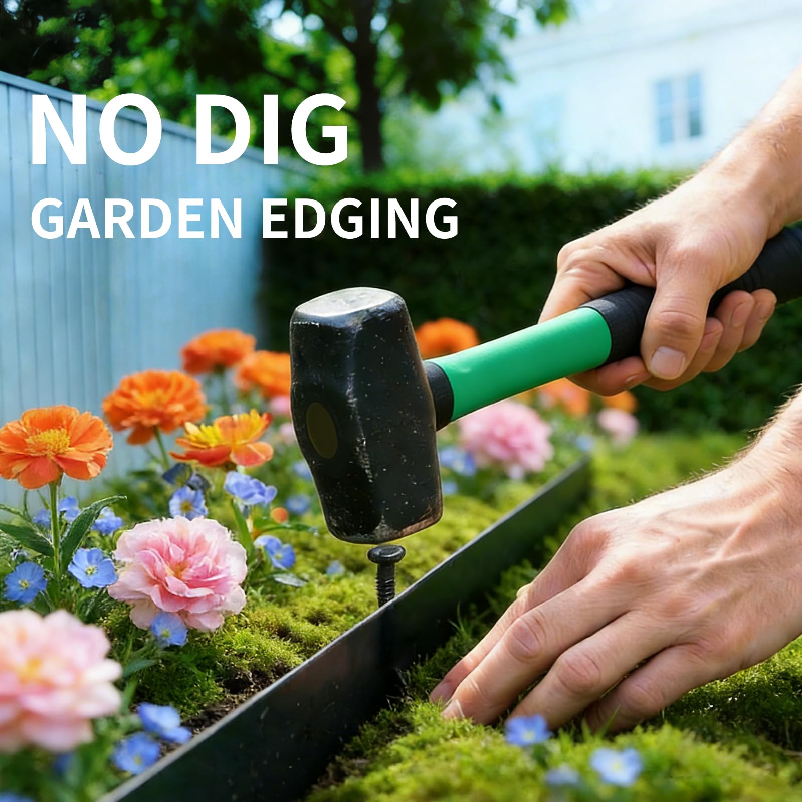 Kryonix installed on a curved flower bed showing smooth shaped borders