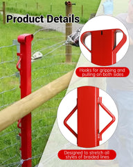 Krysolad double-hook detail gripping woven wire to deliver balanced pulling power