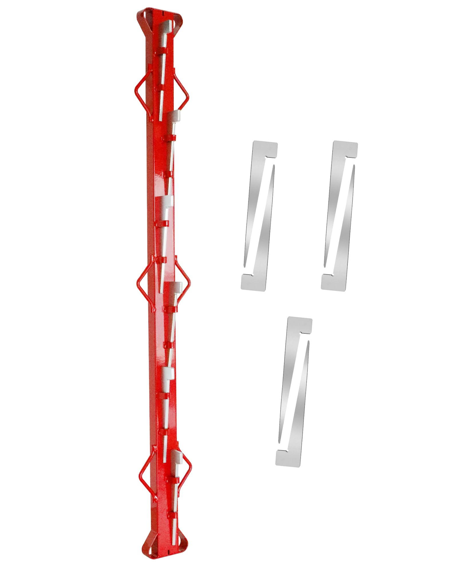 Krysolad front view of stretcher bar showing full 5ft length and hooks for faster installs