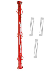 Krysolad front view of stretcher bar showing full 5ft length and hooks for faster installs