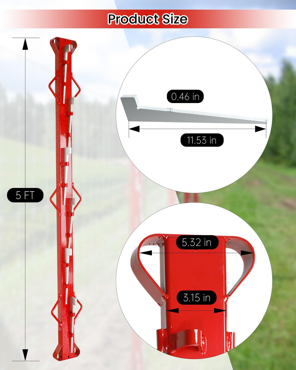 Krysolad stretcher bar next to hands to show 5ft scale and ease of one-person handling
