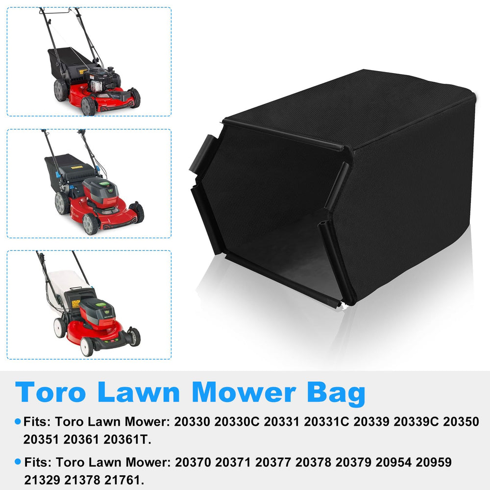 Kscjdg side view mounted on Toro mower demonstrating secure clipping collection