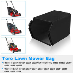 Kscjdg side view mounted on Toro mower demonstrating secure clipping collection