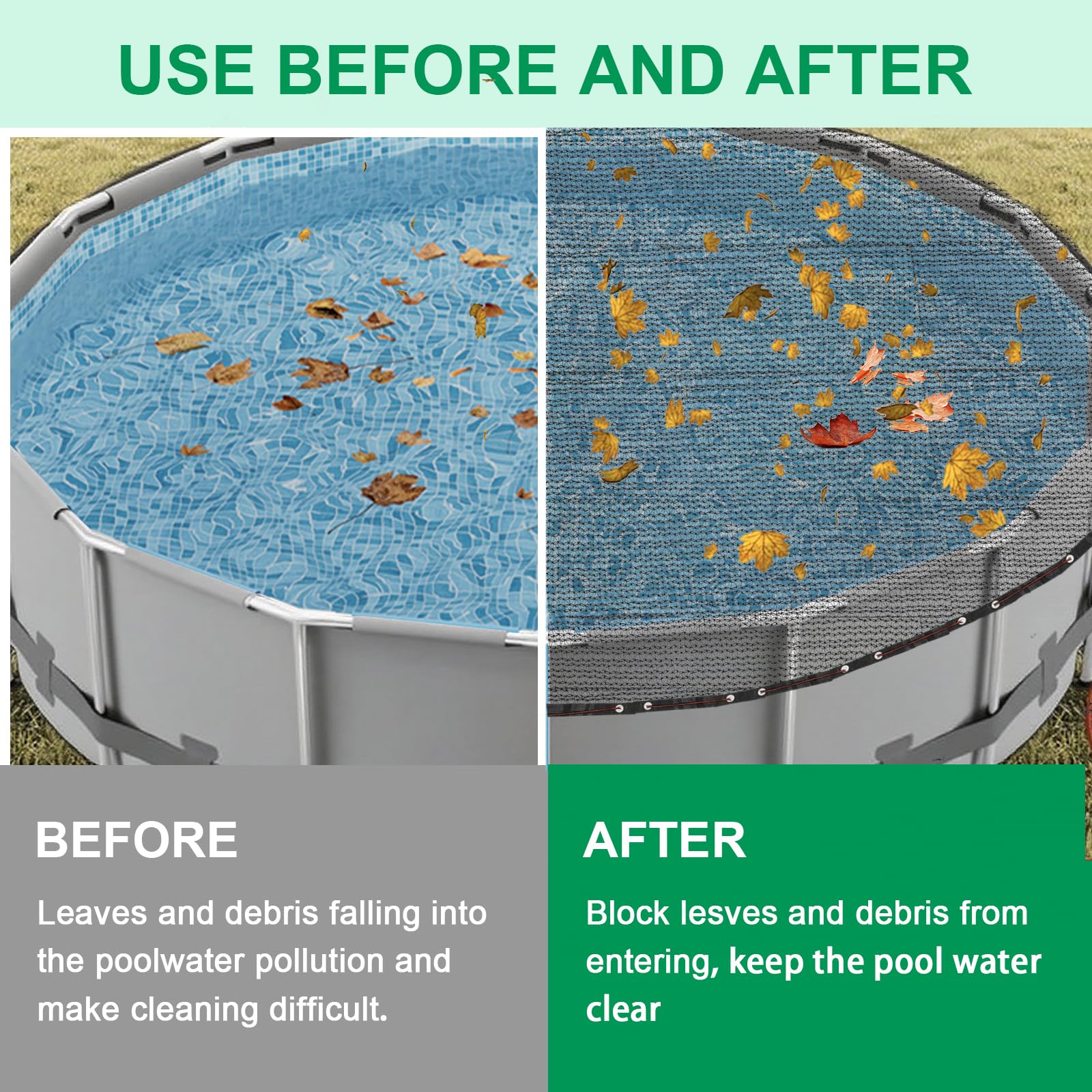 KSFTWUSOL installed on 18ft above-ground pool preventing debris accumulation