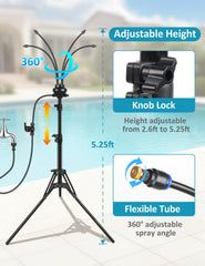 Ksheat misting nozzle and dual filter close-up reducing clogs and maintenance