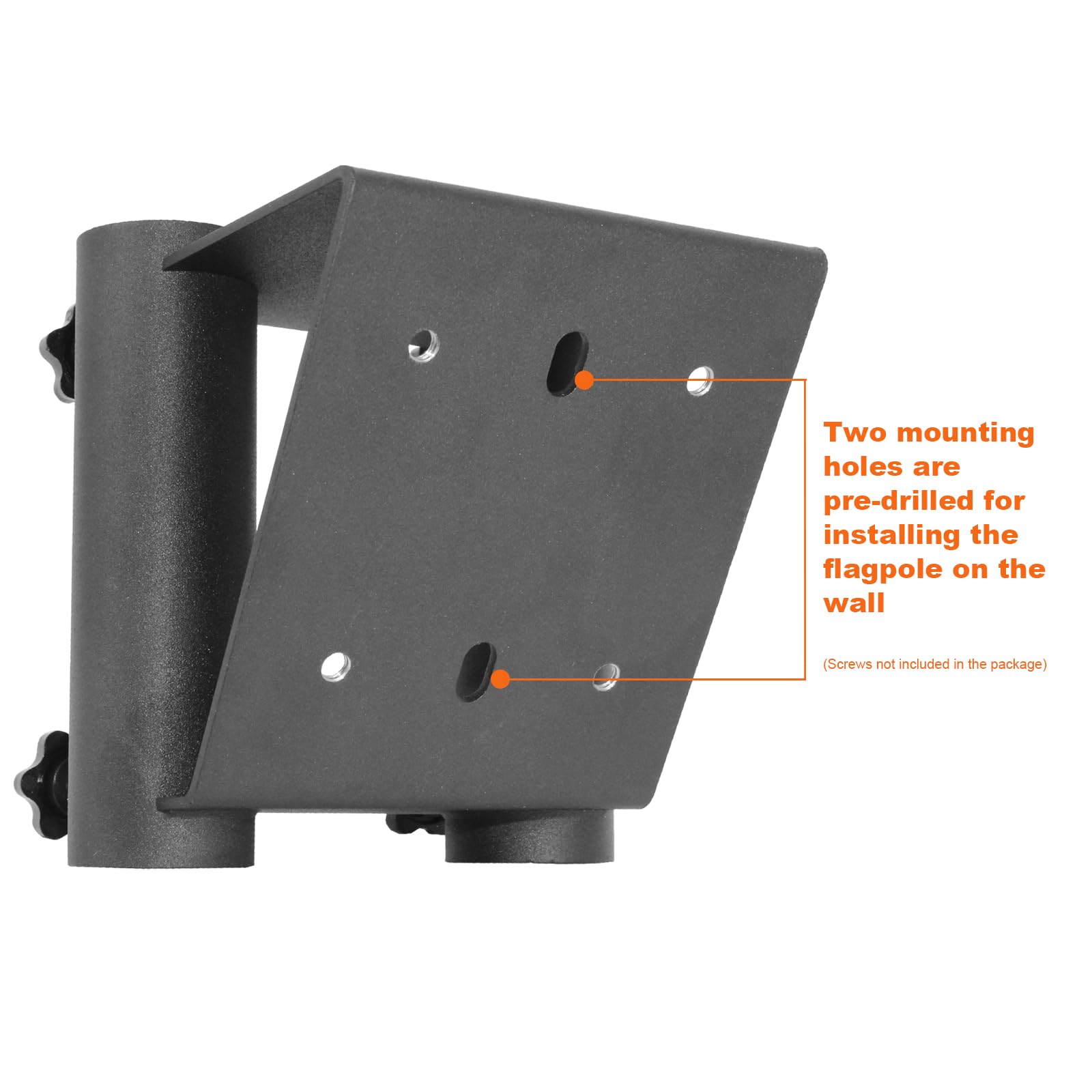 KSWLOR bracket installed on a truck rail for mobile flag mounting