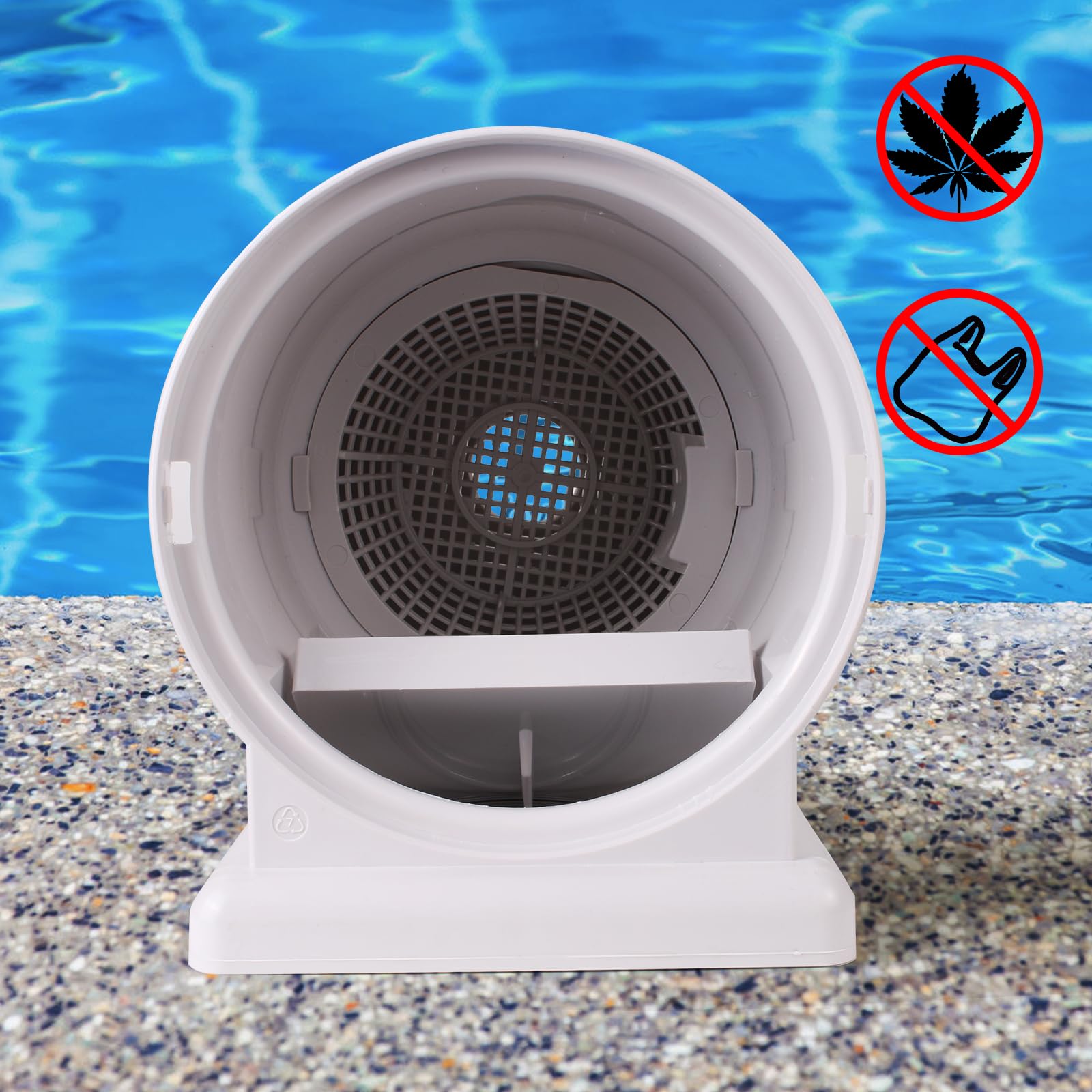 KTWT skimmer installed in pool wall demonstrating restored skimming performance
