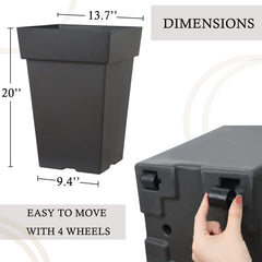 kubvici caster wheel and base detail for easy mobility and simple repositioning