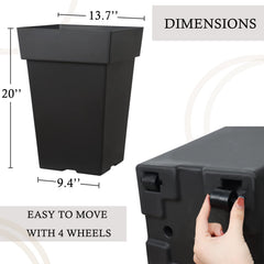 kubvici removable wheels installed under pot enabling easy repositioning