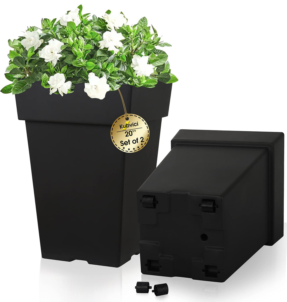 kubvici planter filled with greenery showcasing how plants pop against black