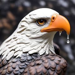 KUCKGO eagle side profile illustrating sculpted beak and stance for impact
