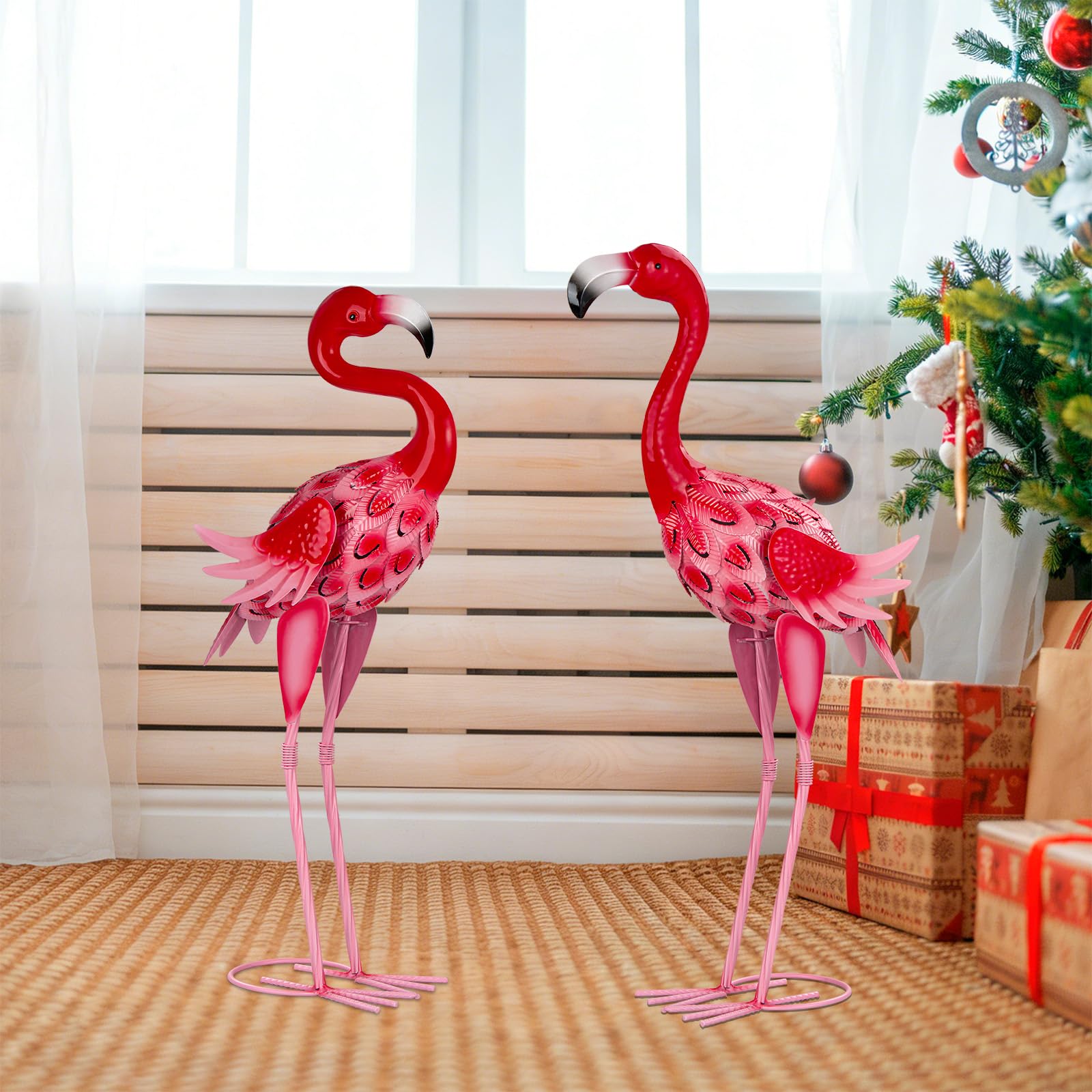 Kukooka flamingo scale comparison with hand showing compact size and portability