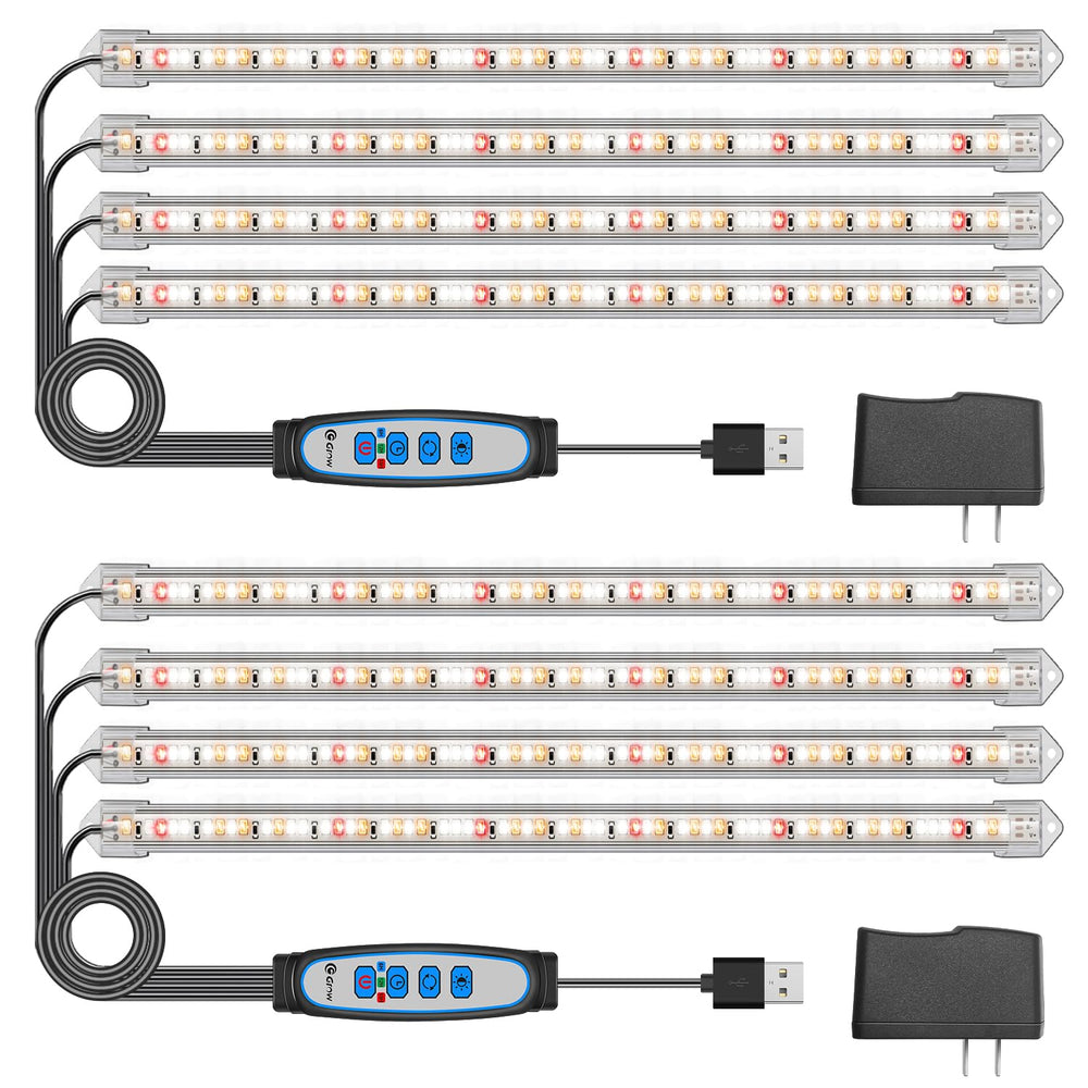 Kullsinss front view of 4-bar grow light strip showing compact design benefit