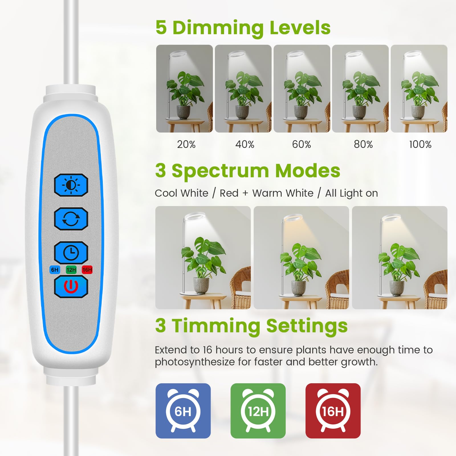 Kullsinss controller close-up showing timer and dimmer for convenience