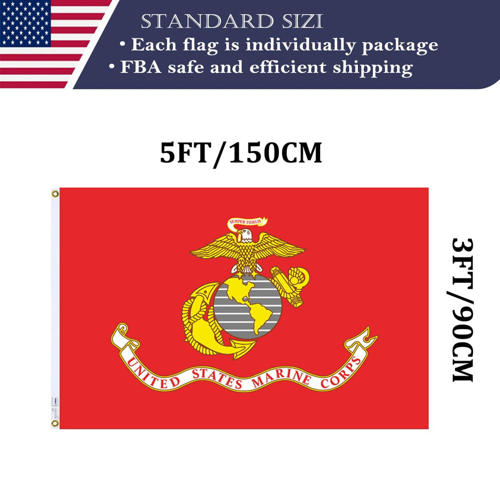 KUOKIP USMC flag displayed at home entrance, presents respectful and patriotic décor