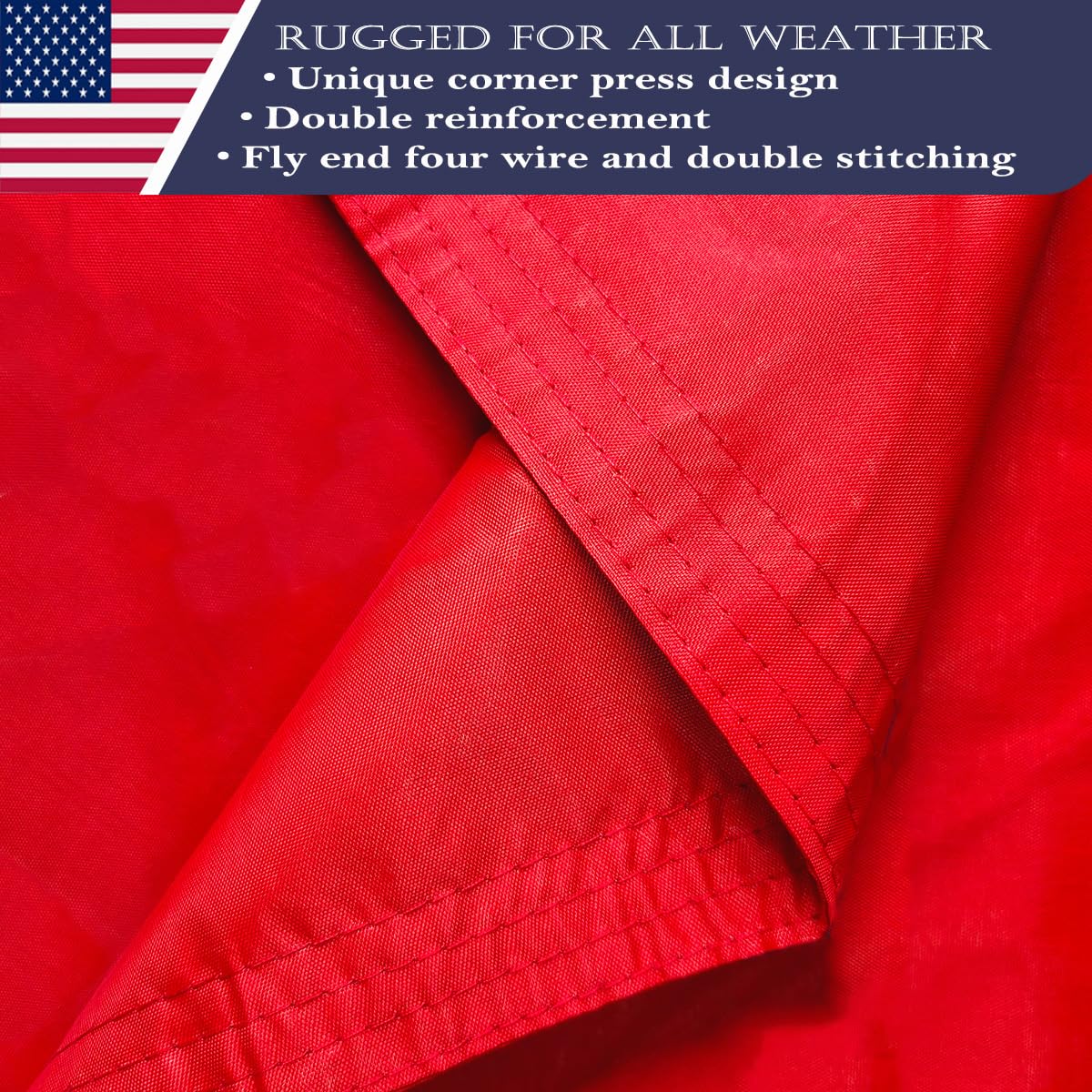 KUOKIP USMC flag flying on outdoor pole on lawn, built for weather resistance