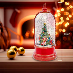 Kurt S. Adler on mantel lifestyle display adds festive music and warm light