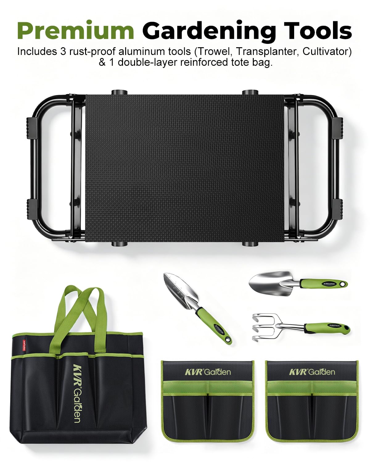 KVR double-layer tote open revealing reinforced fabric and organized storage convenience