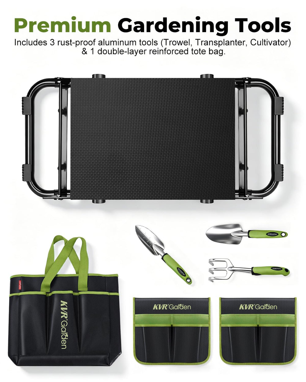 KVR double-layer tote open revealing reinforced fabric and organized storage convenience