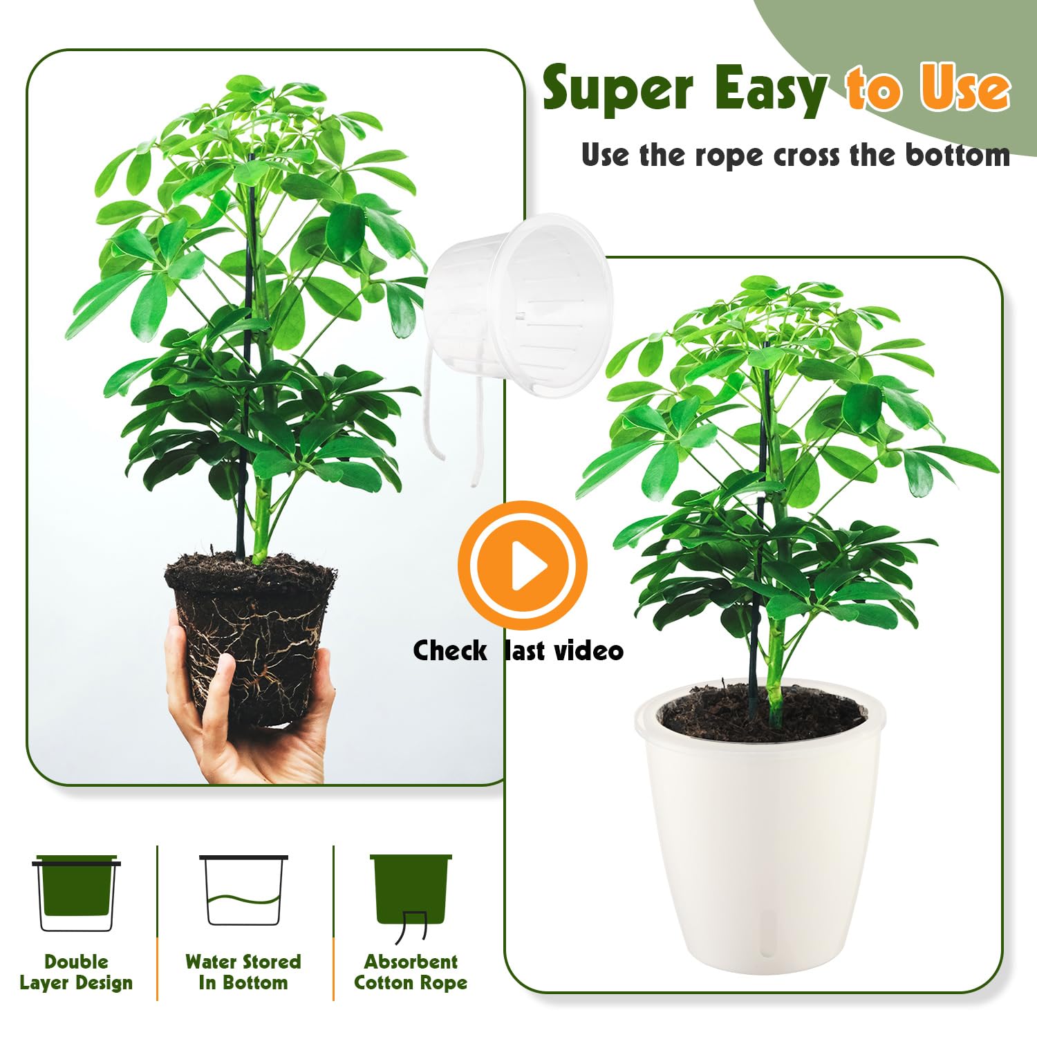 KvyusFlourish size comparison with hand showing compact 6.7-inch planter scale