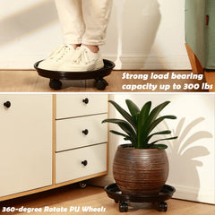 KvyusFlourish top view of round tray rim that contains drainage and stabilizes pots