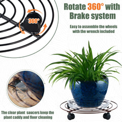 KvyusFlourish locking wheel detail showing brake engaged for secure planter stability