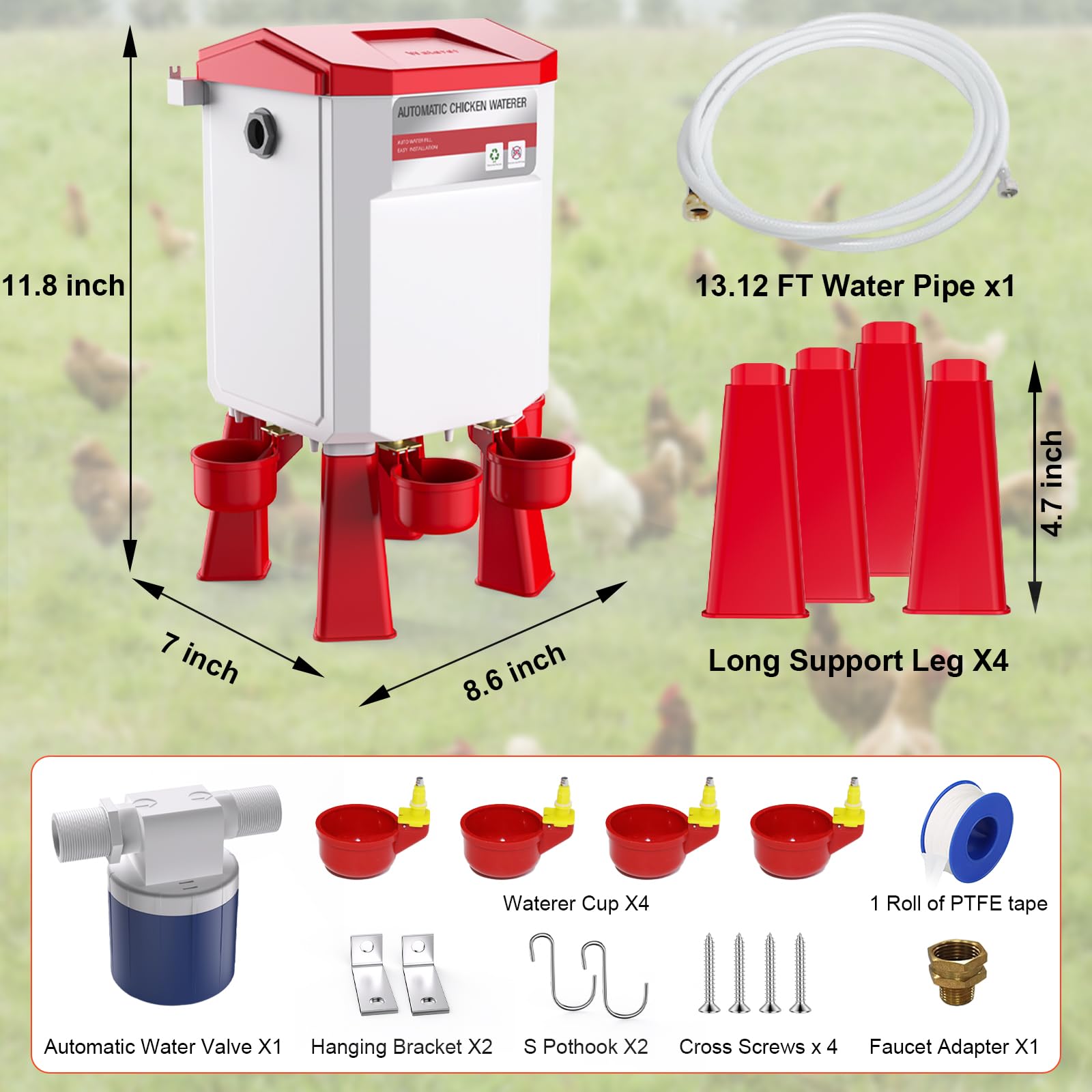 Kweetle close-up float valve with stainless knob for reliable refill control