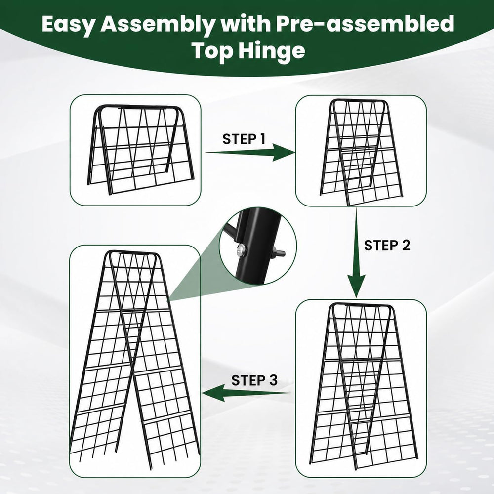 Kweetle trellis collapsed flat for compact, under-bed storage benefit