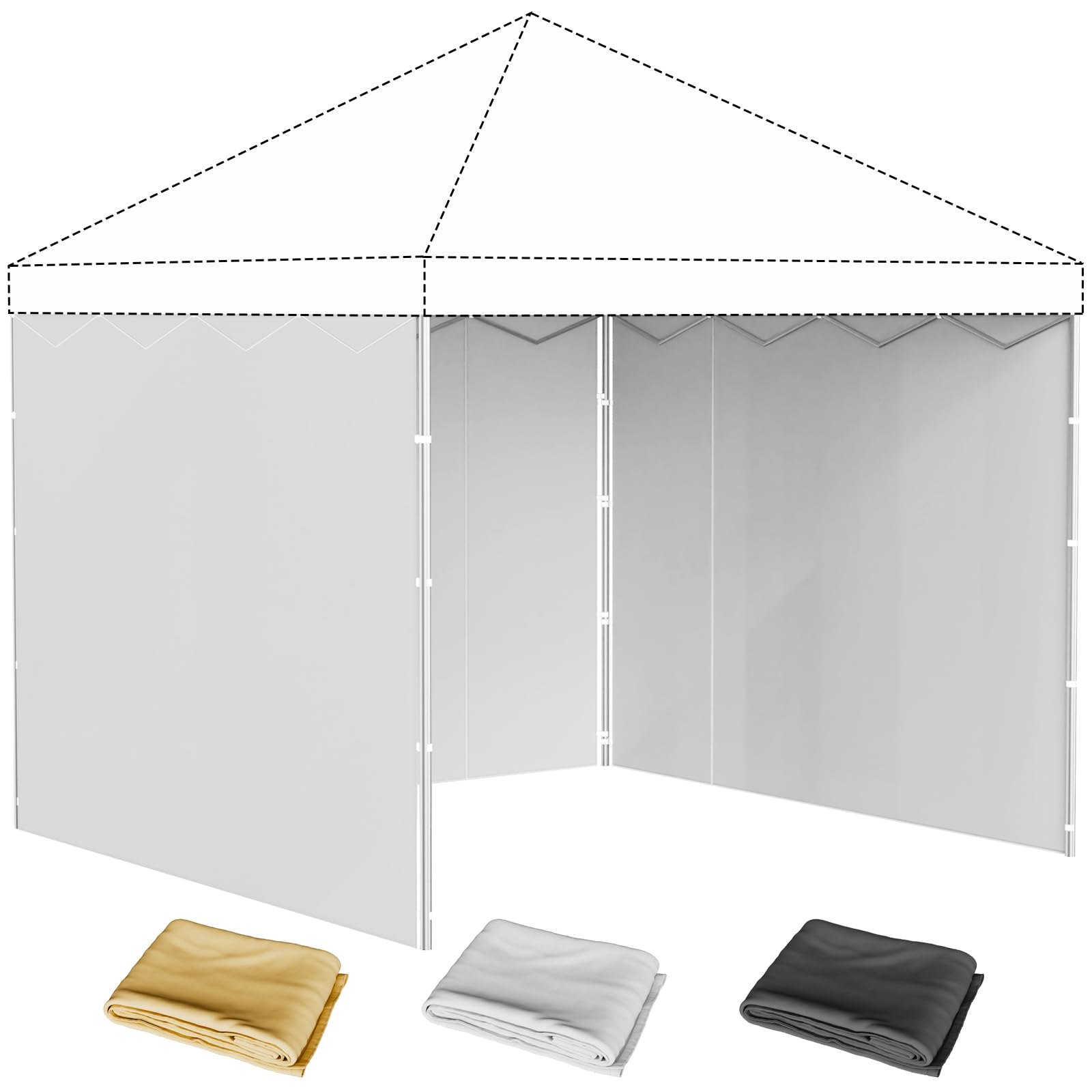 kweetle front view assembled sidewalls shows clean enclosure and vendor privacy